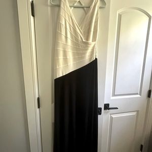 Black and white Lauren long dress
